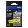Brother HSe-611E tubo termorestringente, 5,2 mm x 1,5 m, nero su giallo
