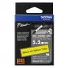 Brother HSe-611E tubo termorestringente, 5,2 mm x 1,5 m, nero su giallo