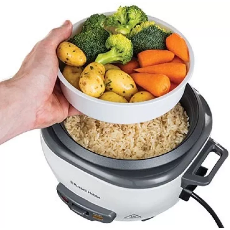 Russell Hobbs 27020-56 Mini cuociriso, 0,4 L, nero/bianco