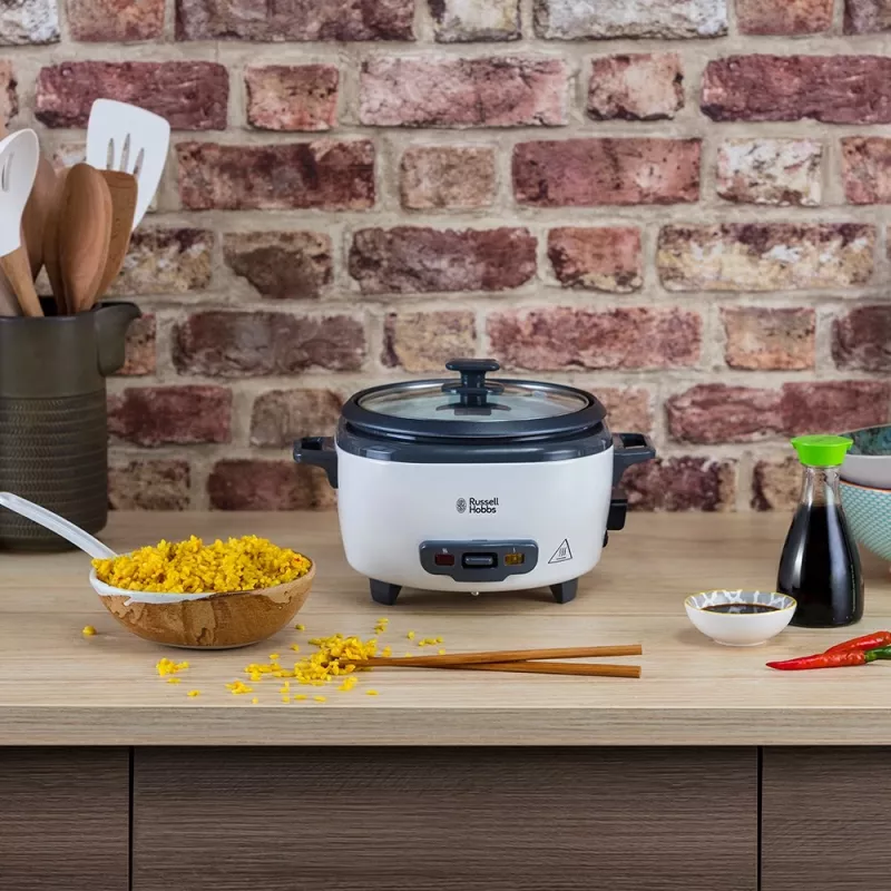 Russell Hobbs 27020-56 Mini cuociriso, 0,4 L, nero/bianco