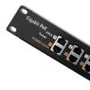 Patch panel QOLTEC 54478 12 porte PoE nero