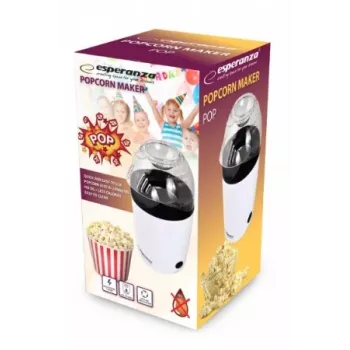 Macchina per popcorn Esperanza EKP006 nero bianco
