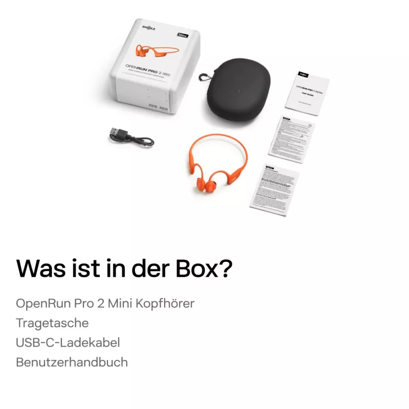 SHOKZ OpenRun Pro 2 Mini Headset senza fili archetto sportivo Bluetooth arancione