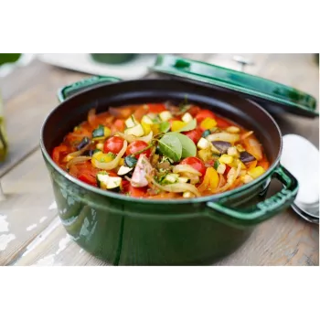 Staub 40503-109-0 Pennello da cucina in silicone nero, legno