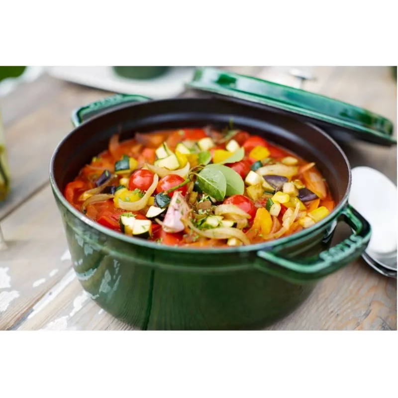 Staub 40503-109-0 Pennello da cucina in silicone nero, legno