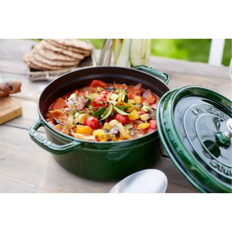 Staub 40503-109-0 Pennello da cucina in silicone nero, legno