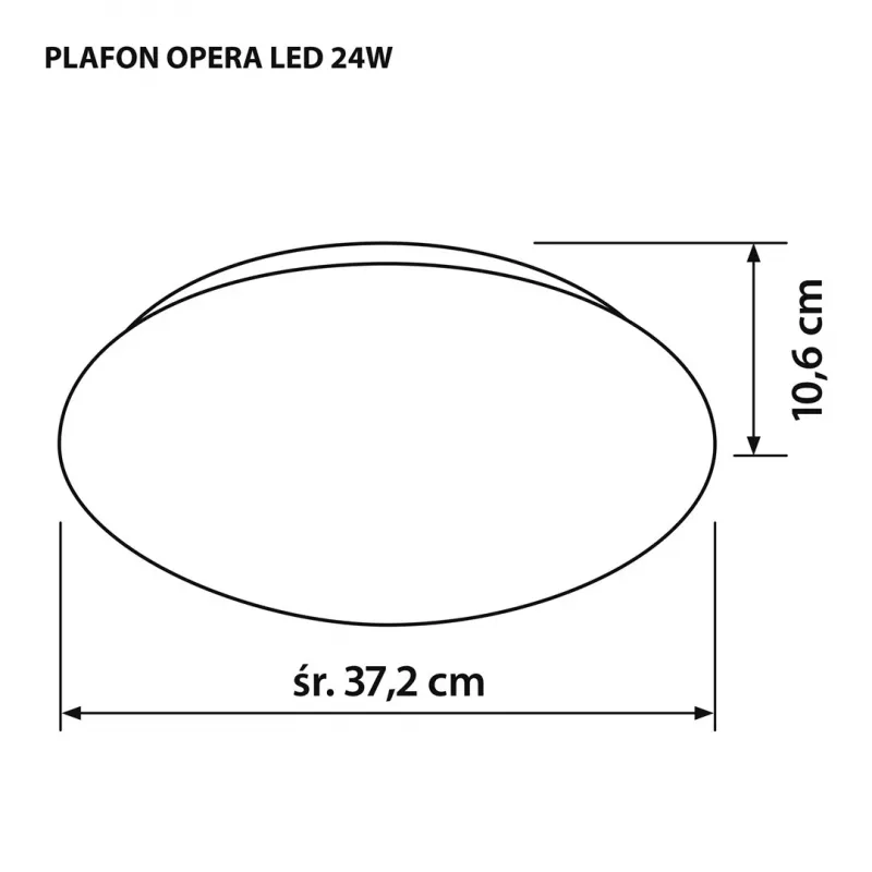Moderna lampada LED da soffitto Activejet OPERA LED 24W