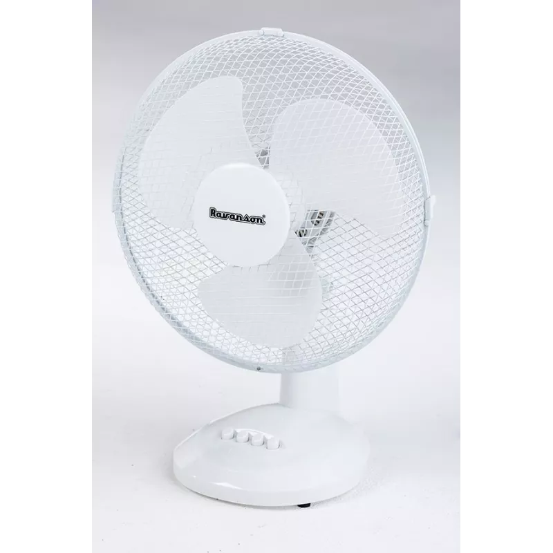 Ventilatore da tavolo domestico Ravanson WT-1040 — 43 cm, 3 pale, 3 velocità, 45 W, corpo in plastica, grigio