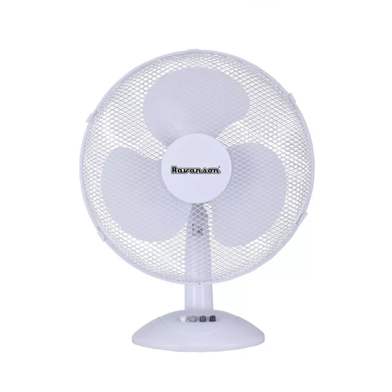 Ventilatore da tavolo domestico Ravanson WT-1040 — 43 cm, 3 pale, 3 velocità, 45 W, corpo in plastica, grigio
