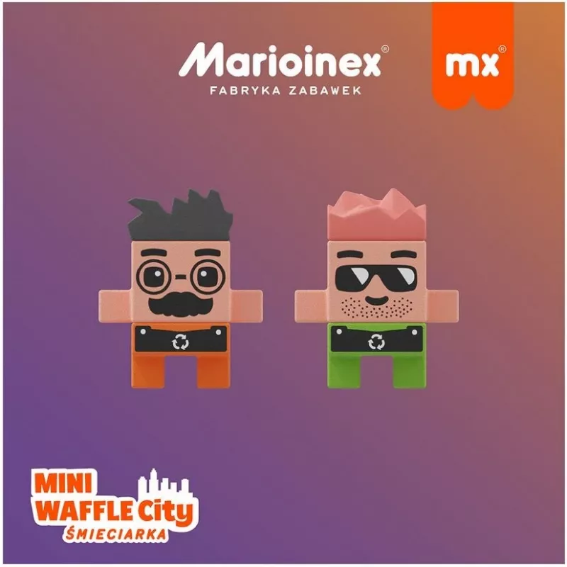 Marioinex Mini Waffle City camion della spazzatura, costruzioni, 148 pezzi (903131)