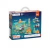 Set di costruzioni Marioinex Mini Waffle Blocks stazione di servizio, 148 pezzi, multicolore, da 6 anni