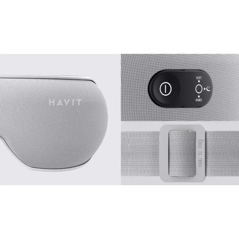 Massaggiatore per occhi Havit EM1601 grigio massaggio a compressione a batteria
