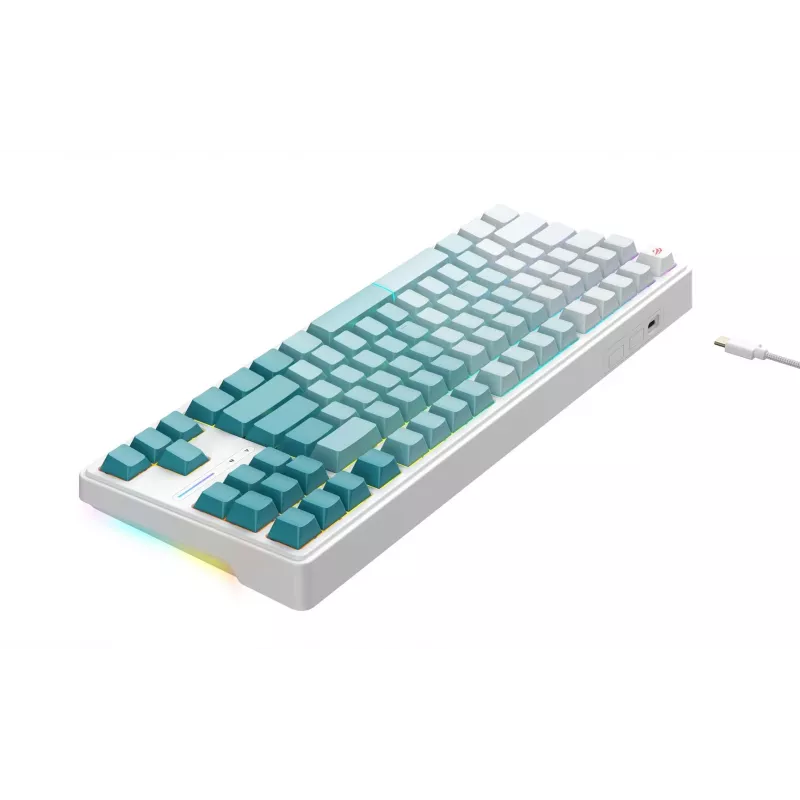Tastiera gaming Havit KB901L bianca e verde USB con filo RGB LED