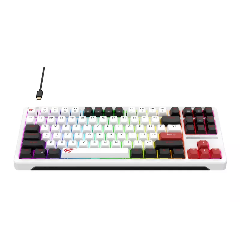 Tastiera gaming Havit KB902L 80% con filo USB QWERTY 88 tasti RGB LED