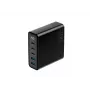 HAVIT Caricabatterie da viaggio UCLE004 EU 140W a cinque porte GaN nero