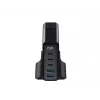 HAVIT Caricabatterie da viaggio UCLE004 EU 140W a cinque porte GaN nero