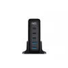 HAVIT Caricabatterie da viaggio UCLE004 EU 140W a cinque porte GaN nero
