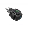 Havit UC132 EU GaN 22W caricabatterie a doppia porta ricarica wireless nero