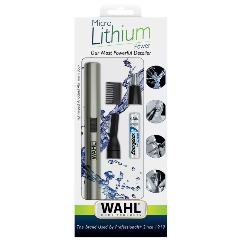 Wahl 5640-1016 rifinitore per orecchie, naso e sopracciglia Micro Lithium