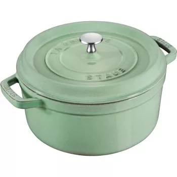 Staub pentola rotonda in ghisa per brasato 5,2 L, menta – La Cocotte 26 cm