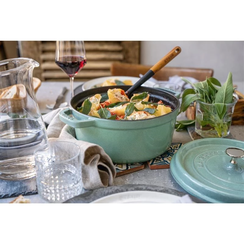 Staub pentola rotonda in ghisa per brasato 5,2 L, menta – La Cocotte 26 cm