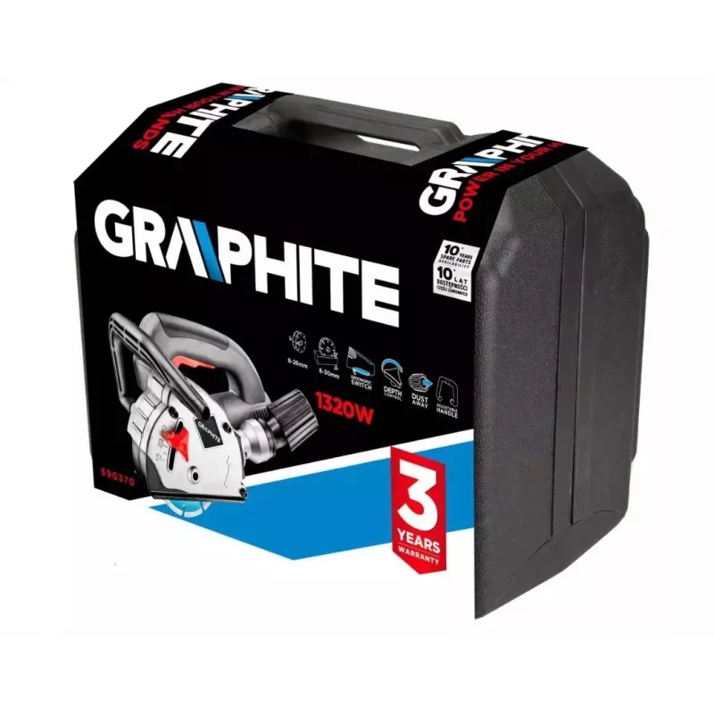 GRAPHITE 59G370 scanalatrice per muri, 1320 W, disco 125 mm