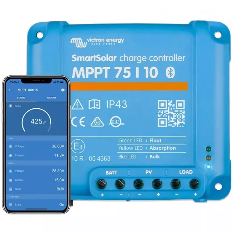 Victron Energy SmartSolar MPPT 75/10 regolatore di carica solare 75V 10A