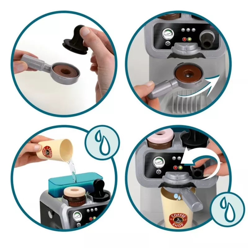 Macchina per espresso KLEIN 9510 design compatto, macchina per espresso giocattolo per bambini