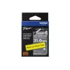Brother HSe-651E tubo termorestringente, 21 mm x 1,5 m, nero su giallo