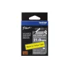 Brother HSe-651E tubo termorestringente, 21 mm x 1,5 m, nero su giallo