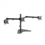 LOGILINK BP0174 Supporto per tre monitor 17-27 pollici lunghezza braccio 658 mm ciascuno con supporto per smartphone alluminio