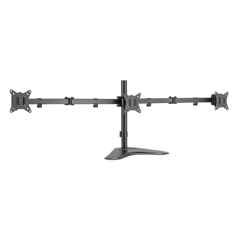 LOGILINK BP0174 Supporto per tre monitor 17-27 pollici lunghezza braccio 658 mm ciascuno con supporto per smartphone alluminio