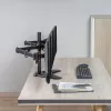 LOGILINK BP0174 Supporto per tre monitor 17-27 pollici lunghezza braccio 658 mm ciascuno con supporto per smartphone alluminio