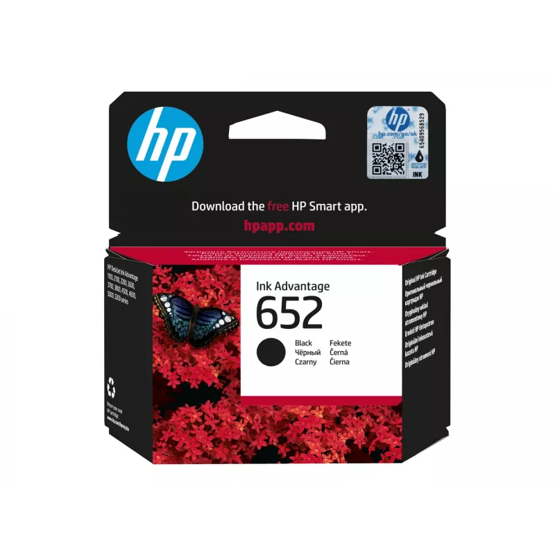 HP 652 cartuccia originale Ink Advantage nero