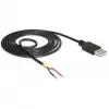 Cavo DELOCK USB 2.0 Type-A maschio > 2 estremità di cavo aperte