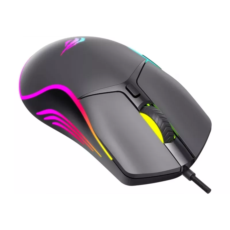 Mouse Gaming Havit MS1038 nero ambidestro USB 8000 DPI 7 tasti