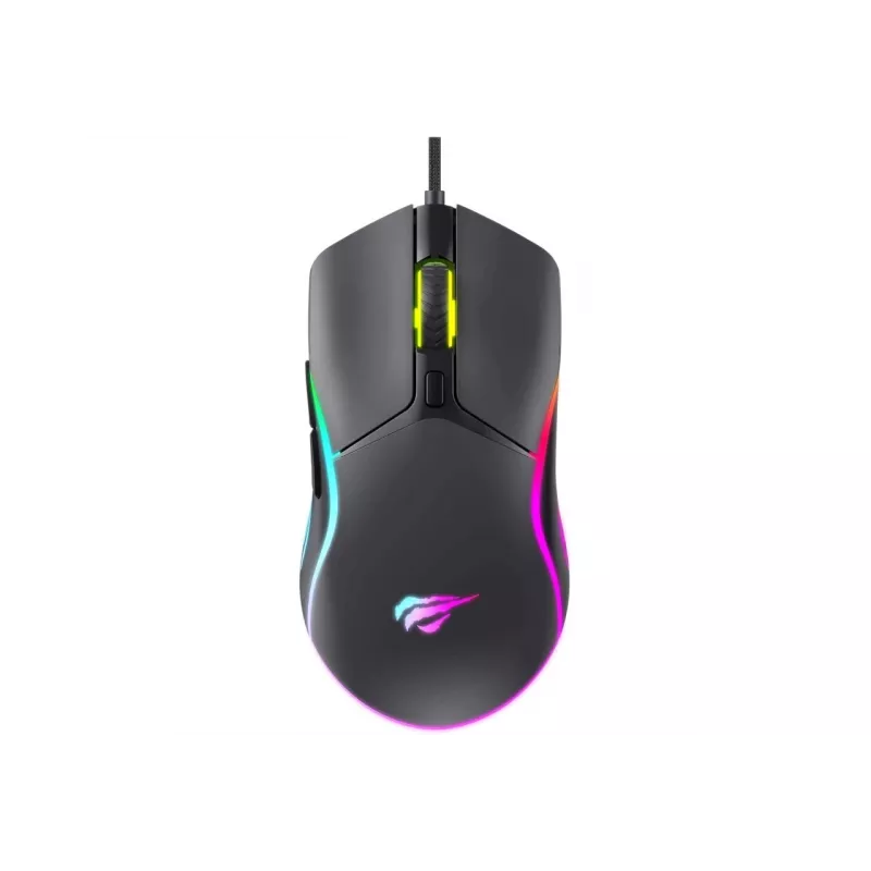 Mouse Gaming Havit MS1038 nero ambidestro USB 8000 DPI 7 tasti