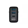 Caricabatterie HAVIT UCLE001 EU GaN tre porte 30 W nero — caricabatterie USB compatto con 3 porte