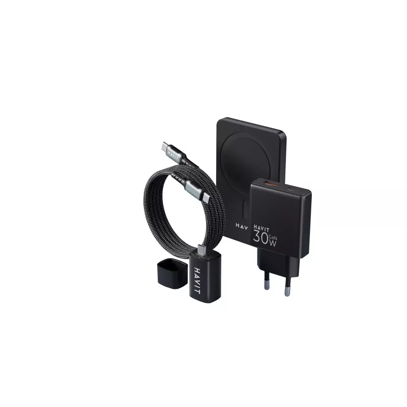 HAVIT kit di ricarica 2024 set regalo EU – set di ricarica multi-componente per dispositivi portatili