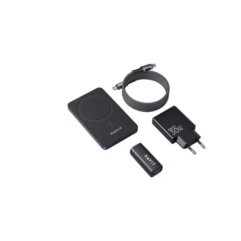 HAVIT kit di ricarica 2024 set regalo EU – set di ricarica multi-componente per dispositivi portatili