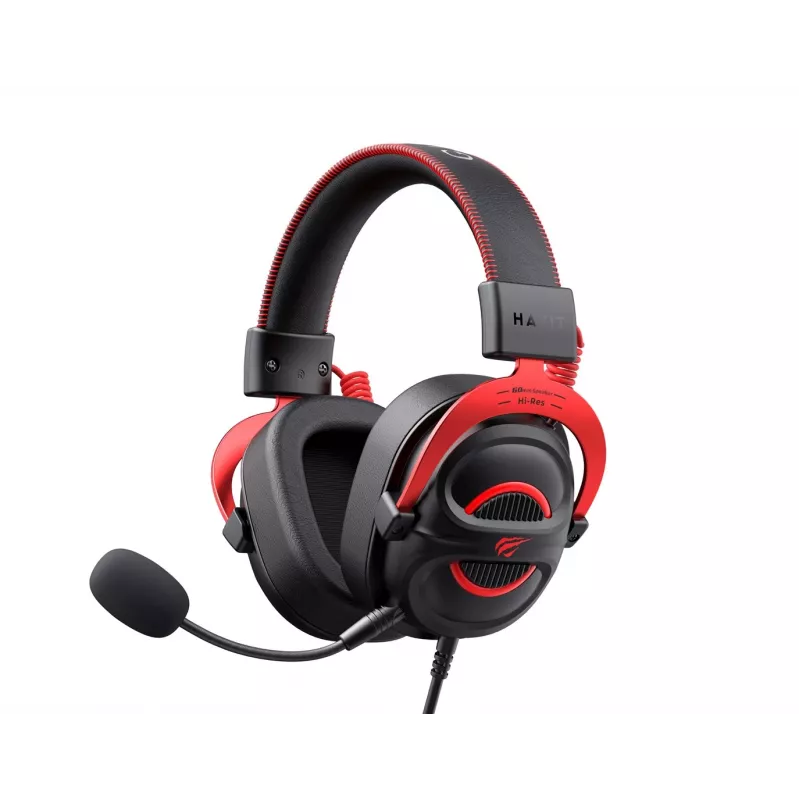 Headset Havit H2002E Pro con filo Gaming nero rosso