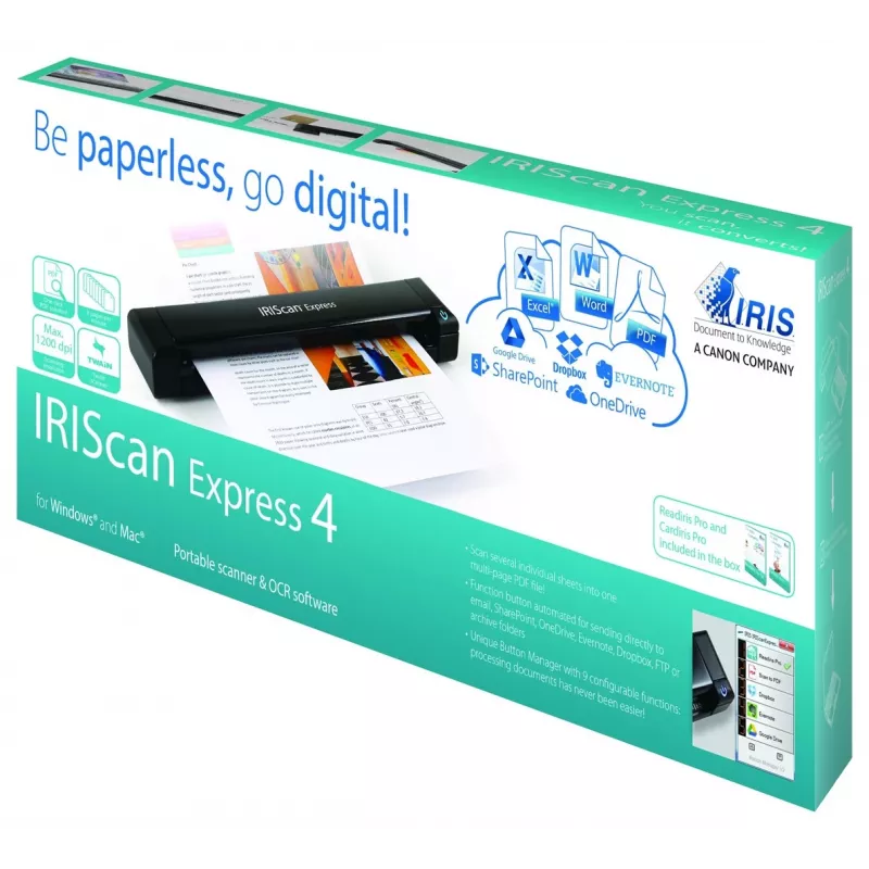 I.R.I.S. IRIScan Express 4 scanner a trascinamento 1200 x 1200 DPI A4 nero