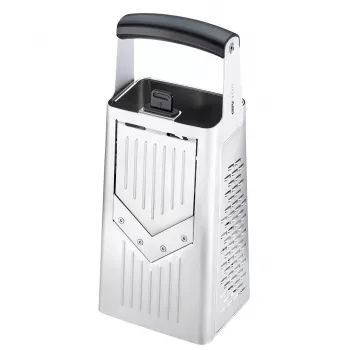 Grattugia a cassetta GEFU 10761 nero argento acciaio inox