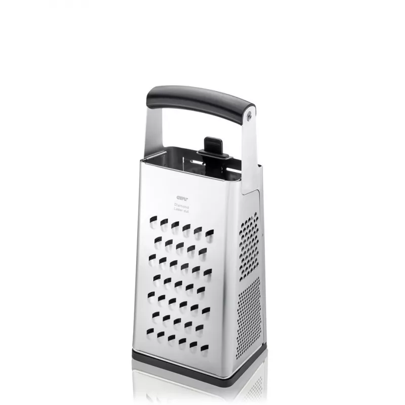 Grattugia a cassetta GEFU 10761 nero argento acciaio inox