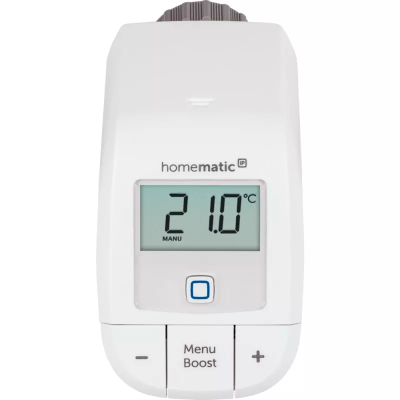 Termostato smart home per termosifone Basic (HmIP-eTRV-B), termostato riscaldamento bianco, confezione da 3