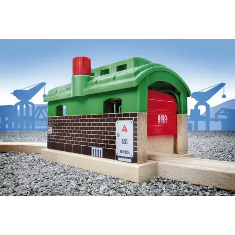 Accessorio per modellismo ferroviario BRIO deposito treni