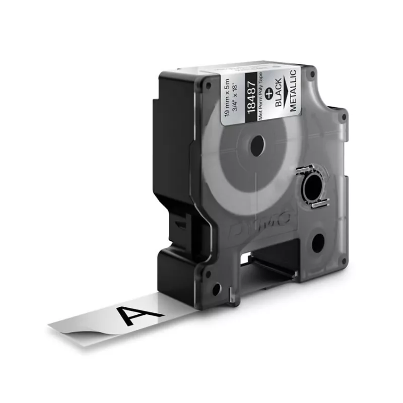 DYMO 19 mm RHINO Permanent Polyester - nero su grigio - poliestere - D1 - Belgio - box (S0718200)