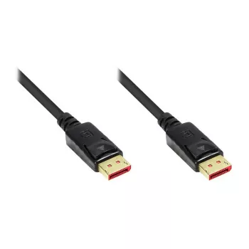 Cavo di collegamento DisplayPort 1.4, 8K / UHD-2 @60Hz, contatti placcati oro, CU, nero, 5m, Good Connections® (4814-050S)