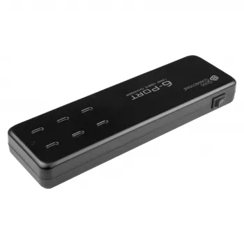 Stazione di ricarica rapida USB da tavolo 120W, 6 porte (6x USB-C™), PD 3.0, QC 4+, nero, Good Connections (PCA-D003S)