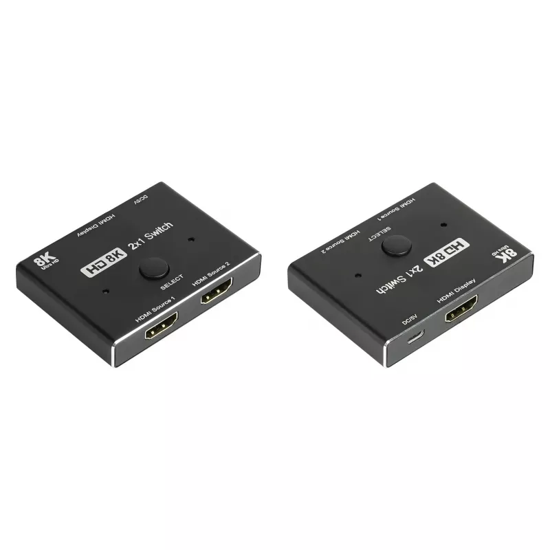 Alcasa switch HDMI - HDMI - nero - metallo - 7680 x 4320 - Dati - oro (GC-M0261)